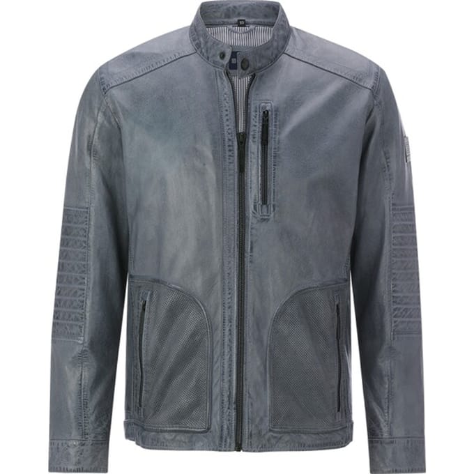 Babista herren Leren Jack - 60 - blauw - Plus Size