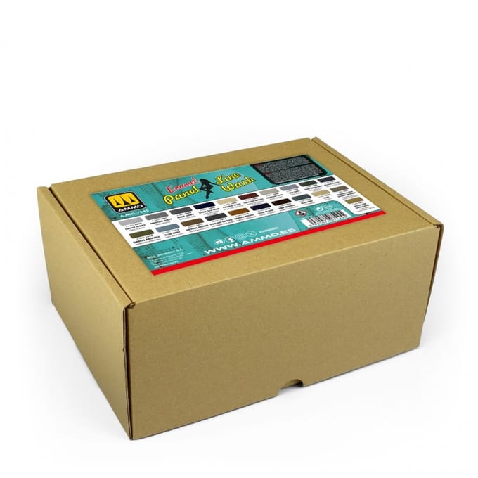 AMMO by Mig Jimenez Modelbouwdecoratie - MIG 7545 AMMO Collections - Panel Line Wash - 23 stuks á 35ml Effecten set
