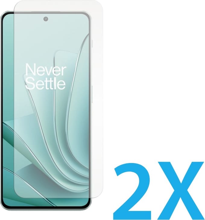 Glasplaatje Geschikt voor: Oneplus Nord 3 - 2x Screenprotector - screen protector - glas - bescherm - beschermglas