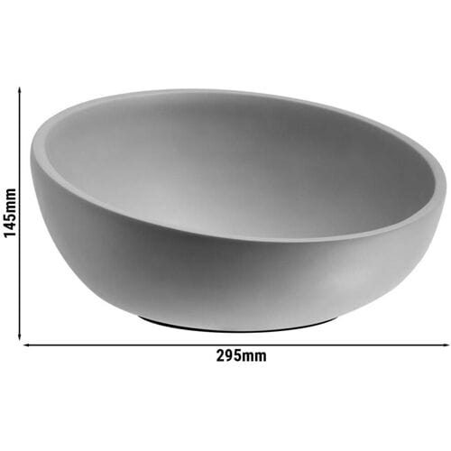 GGM Gastro (6 Stück) Schale - ELEMENT - Beton - 2,5 Liter - Ø 295mm - Grau