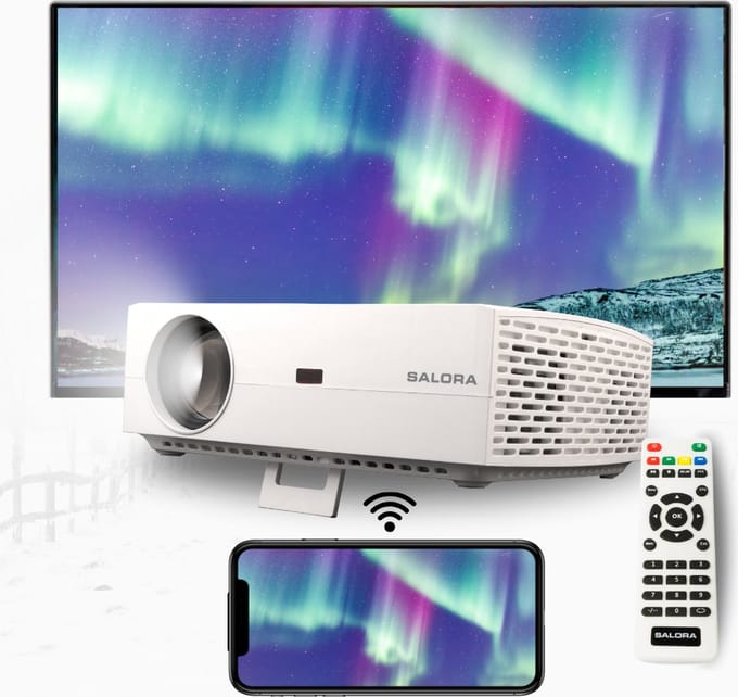 Salora BEAMER6042 - Beamer - Projector - Mini beamer - Full HD - 400 Ansi Lumens - Mirror cast