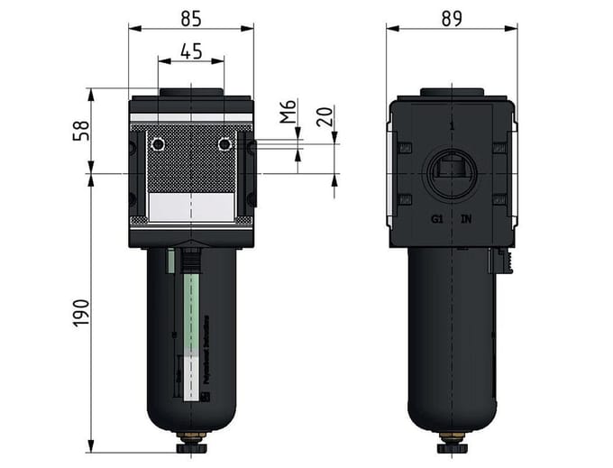 Microfilter 0.01micron G3/4'' 1500l/min Semi-Auto Metal Multifix 4