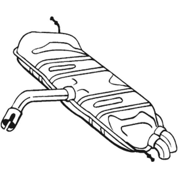 Geluiddemper achter BOSAL 233-177