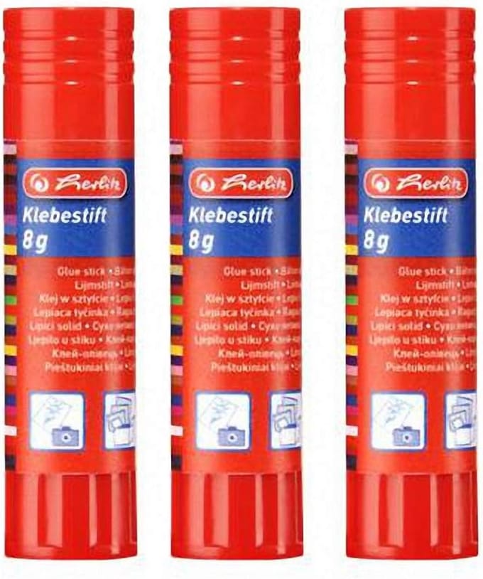 Lijmstift Oplosmiddelvrij Transparant voor Papier en Karton - 3 Stuks