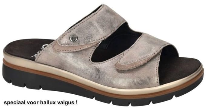 Fidelio Hallux -Dames - taupe - slippers & muiltjes - maat 41