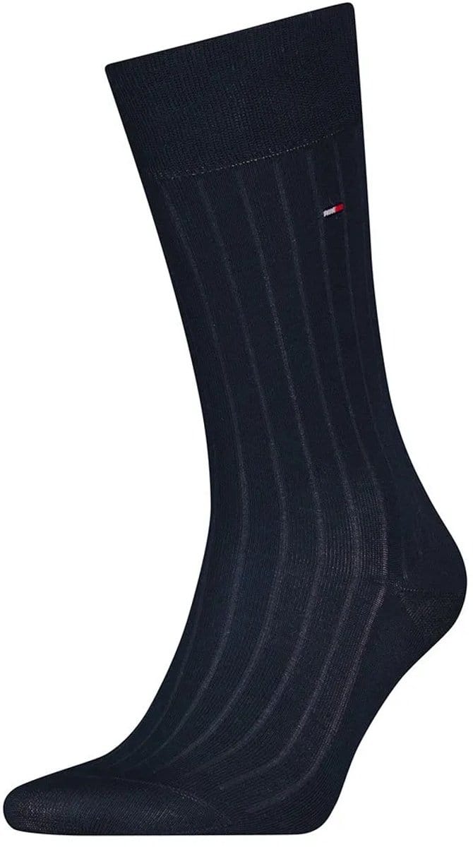 Tommy Hilfiger Herensokken Premium Rib Fil D'ecosse Dark Navy