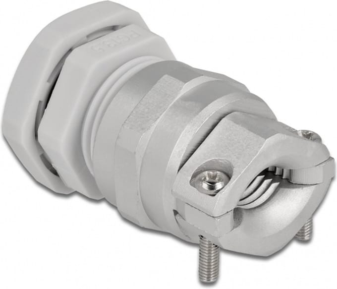 Delock 60356 Met trekontlasting PG13.5 Metaal, Kunststof Grijs 1 stuk(s)