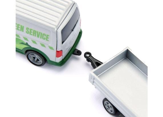 Siku 2005, VW T6 met Lawn Tractor, schaal 1:50; metaal/kunststof