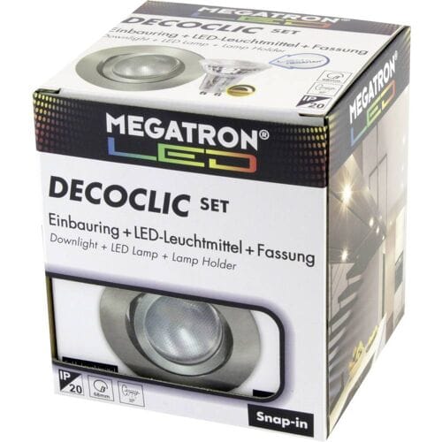 Megatron MT75404 MT75404 Inbouwlamp LED GU10, GU5.3 5.5 W IJzer (geborsteld)