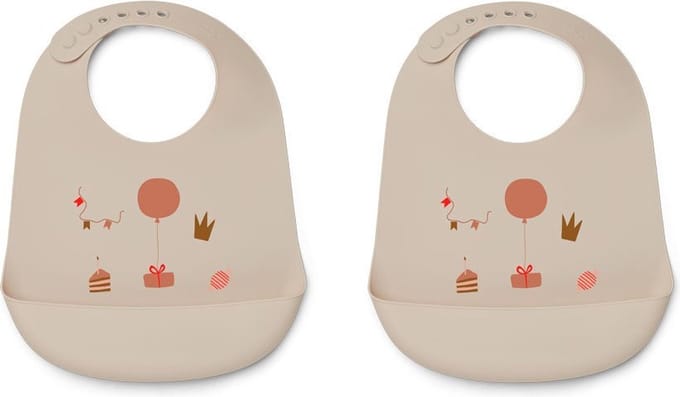 Liewood Tilda Siliconen Slab 2 Pack | Birthday Multi Mix *