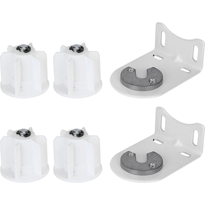 2 Stuks Lager Rechte Middenbeugel Handmatig Elektrisch Gordijn Hef Rolgordijn Accessoires white