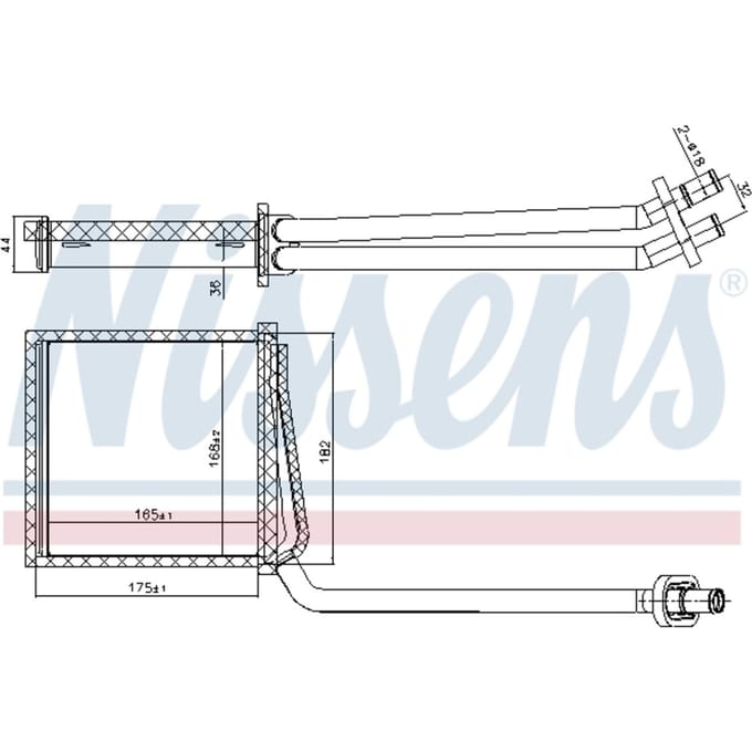 Warmtewisselaar, interieur verwarming NISSENS 707217