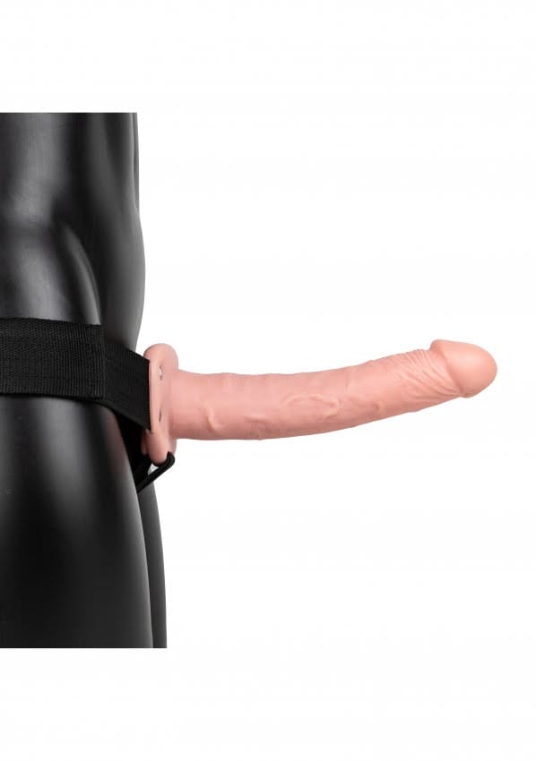 RealRock by Shots - Vibrating Hollow Strap-On without Balls - 10 / 24,5 cm