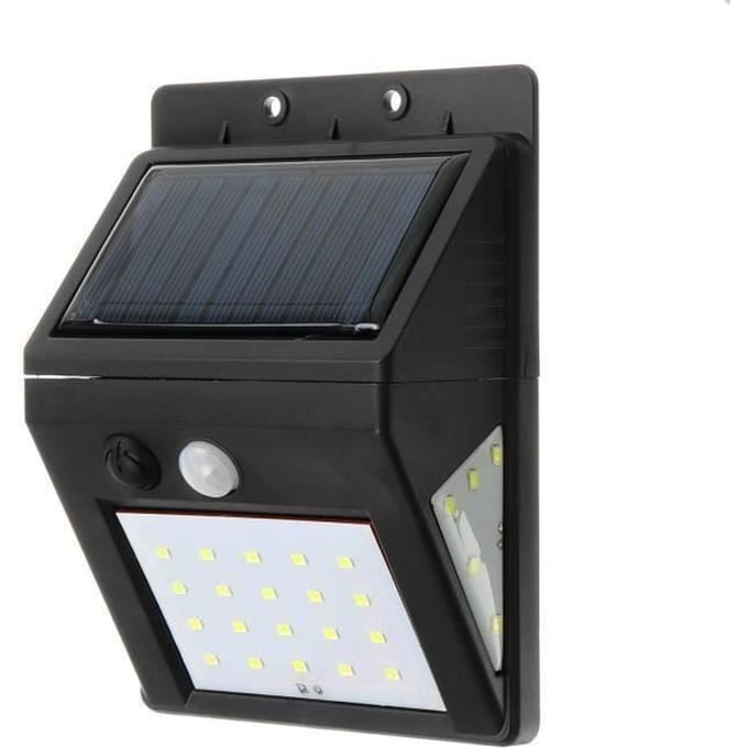Applique extérieure - YWEI - QK27314 - 30 LED - Solaire - Détecteur de mouvement IP65 blanc