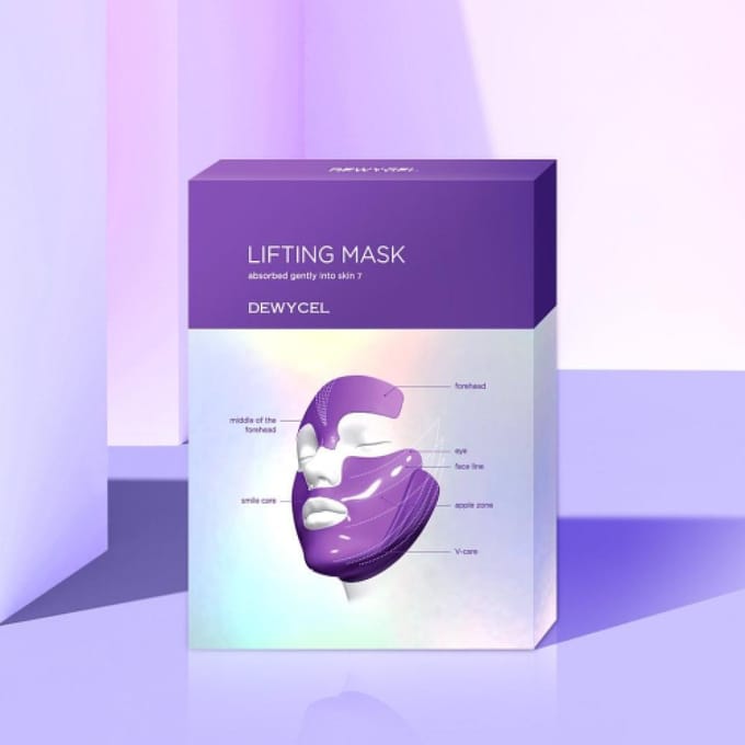 Masque de soin privé DEWYCEL 16g×4 pièces 1 boîte ou 2 boîtes 16g X 4EA purple