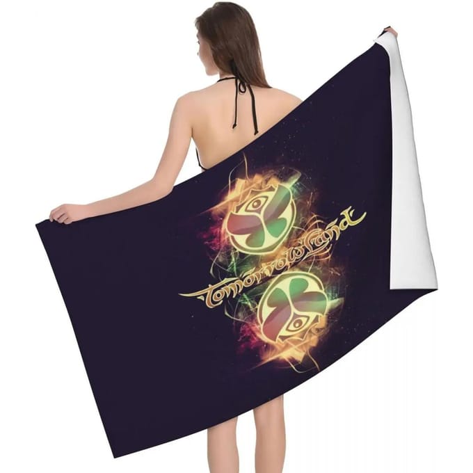 Tomorrowland Logo Bad Strandhanddoek Microvezel Zwembadhanddoeken W95*H190(CM)