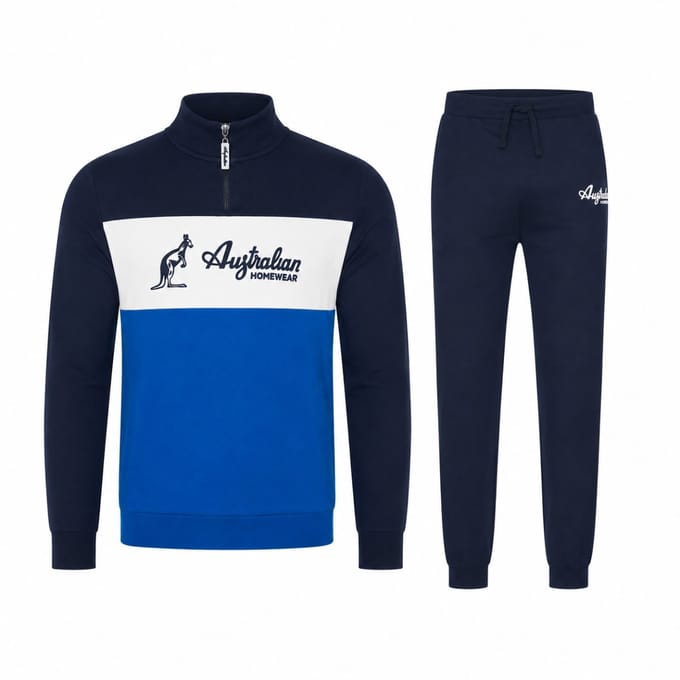 Australian - Heren Homewear Joggingpak - Navy/Blauw - Maat M