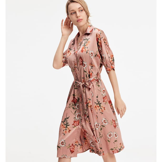 Shirtjurk met bloemenprint