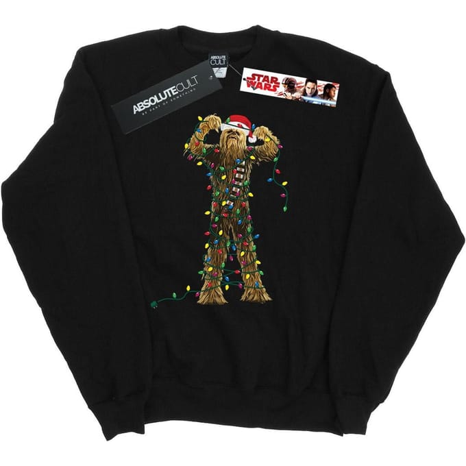 Star Wars Heren Chewbacca Kerstverlichting Sweatshirt (Zwart)