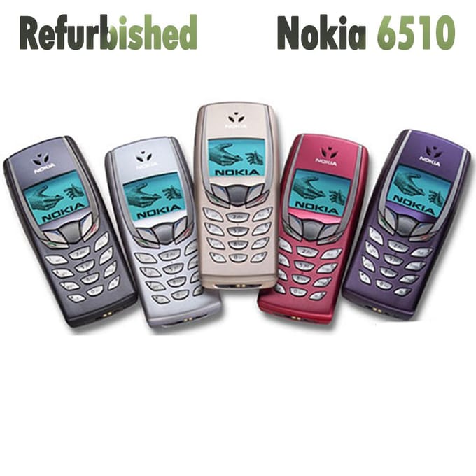 Téléphone Mobile Nokia 6510 d'Origine Nokia Reconditionné avec 1 SIM 1 Battery 1 Charger rose