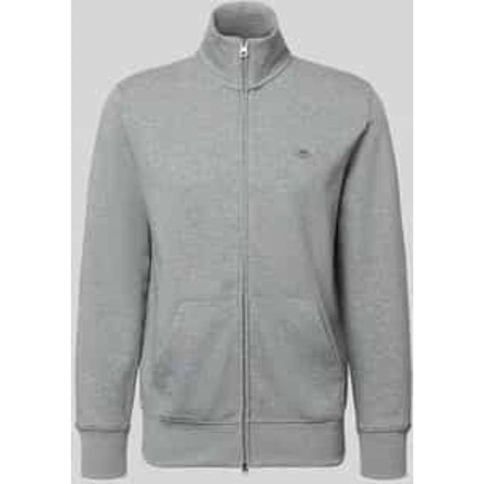Gant Vest Two-Way Front Zip Sweat Cardigan Grijs Melange / male