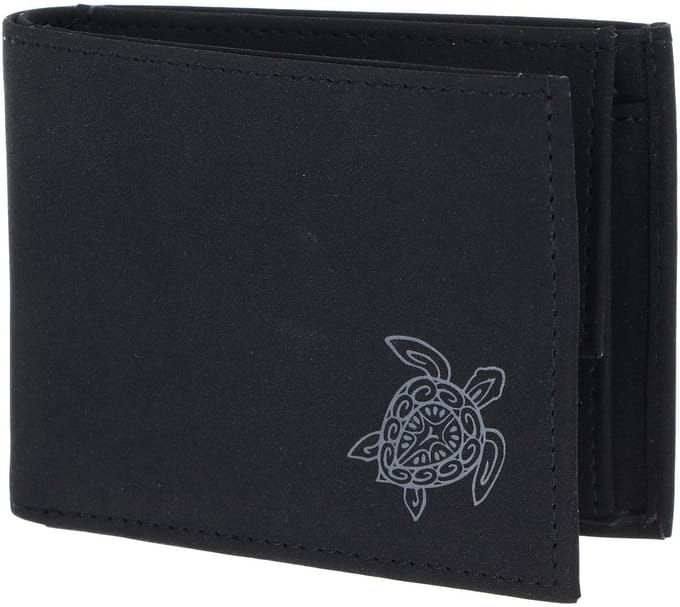 oxmox portemonnee New Cryptan RFID Protect Pocketbörse Turtle 2.0 Print Grey Black zwart