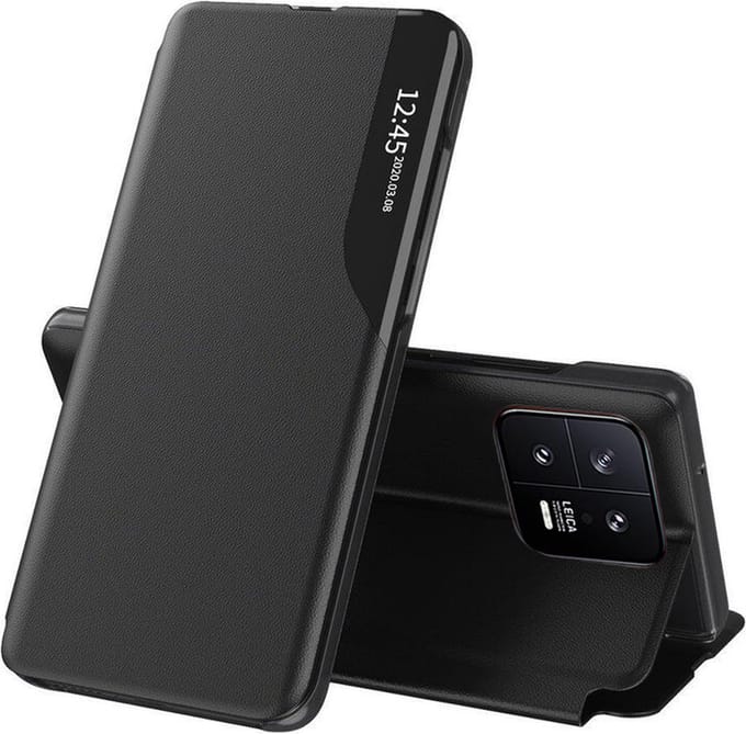 Hoesje geschikt voor Xiaomi 13 Pro - Techsuit eFold Book Case - Zwart