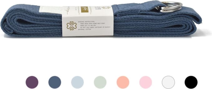Katoenen Yoga Riem - Brilliant Blue - Blauw - 250 cm