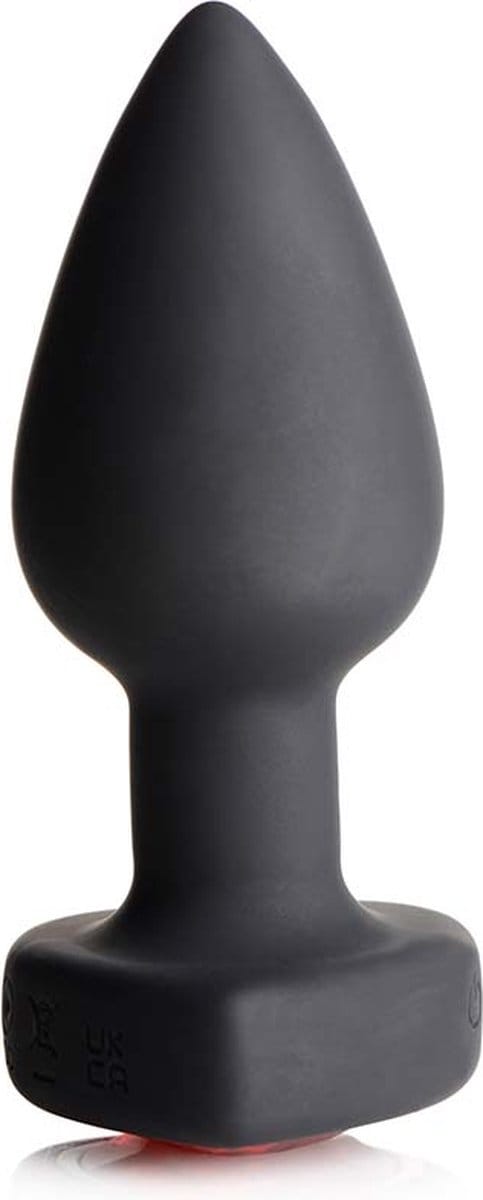 XR Brands Siliconen Vibrerende Rood Hart - Butt Plug met Afstandsbediening - Klein red
