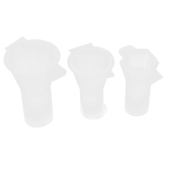 3 Moules en Silicone Cône Cristal Transparent Époxy DIY Artisanat de Bijoux pour Porte-Bague Pendentif white