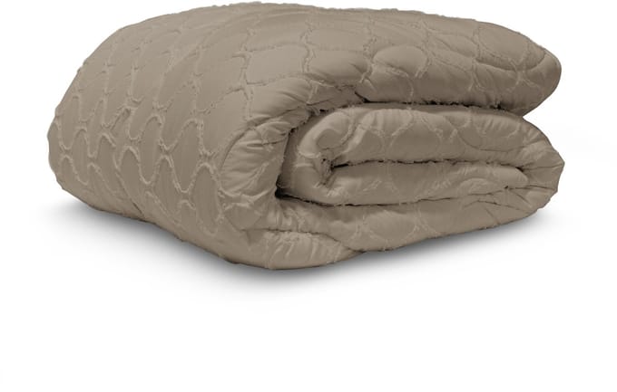 All-in One Lazy Tufted Curve Dekbed Taupe - Dekbed voor het hele jaar 200 x 200 cm