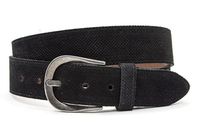 Dames riem zwart - 4 cm breed - Leer - Jeans riem - Casual - Maat 95