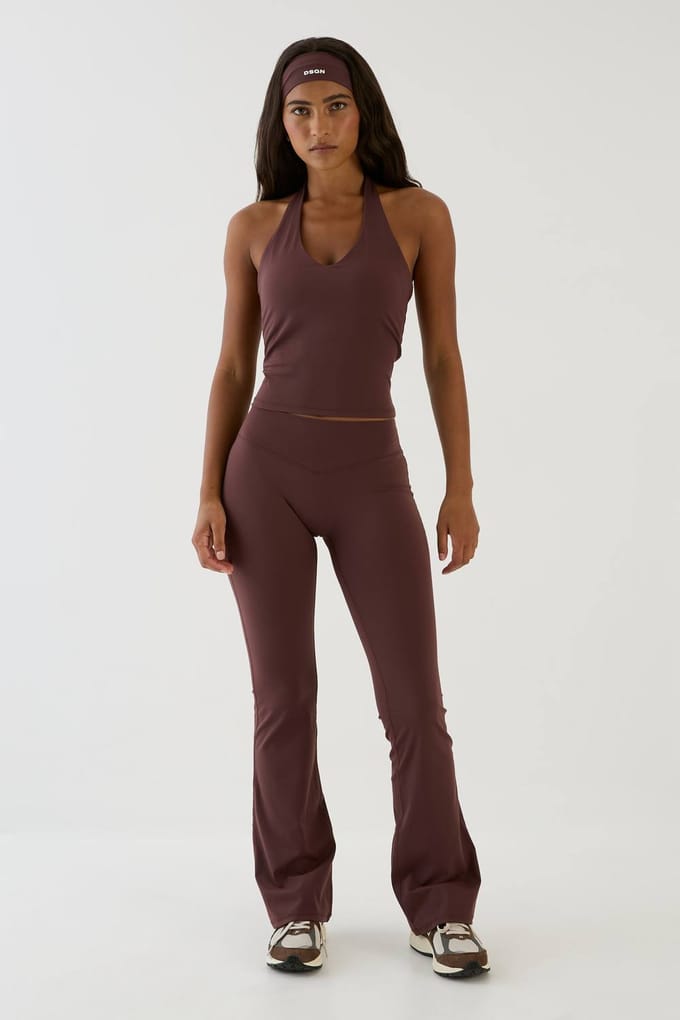 Dames Dsgn Studio Sculpt Flared Legging | Fudge | Maat: Medium