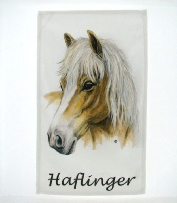 Geharo Gastendoekje Haflinger paard - katoen - 30 x 50 cm