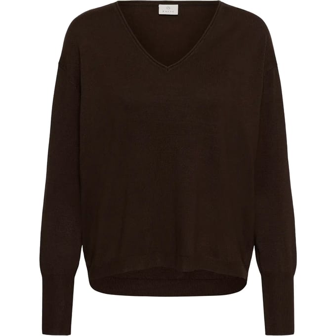 Kaffe KAlizza Mai Pullover Dames Trui - Coffee Bean
