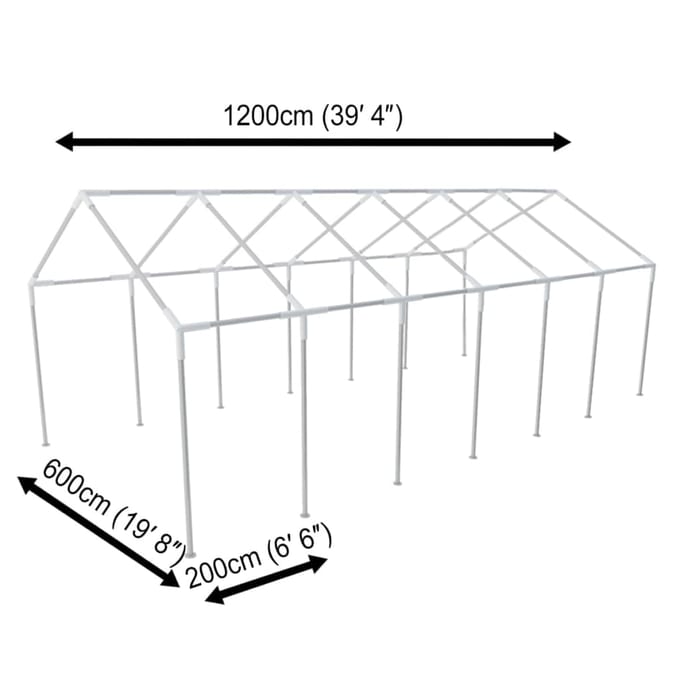 vidaXL - Stalen - frame - voor - een - party - tent - 12 - x - 6 - m