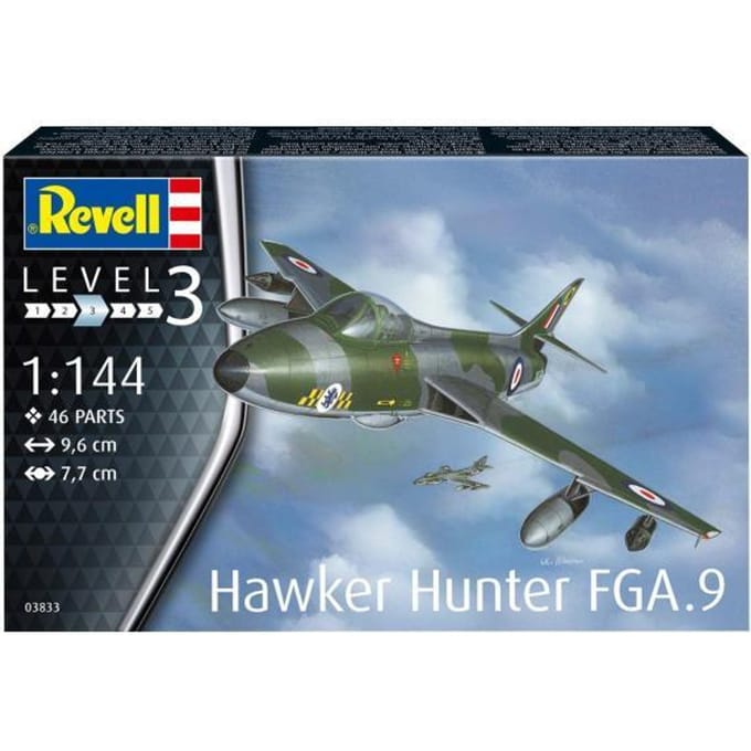 Revell Modelbouwpakket Militaire voertuigen - 03833 Hawker Hunter FGA.9 Plane Plastic - 1:144 - Modelbouw