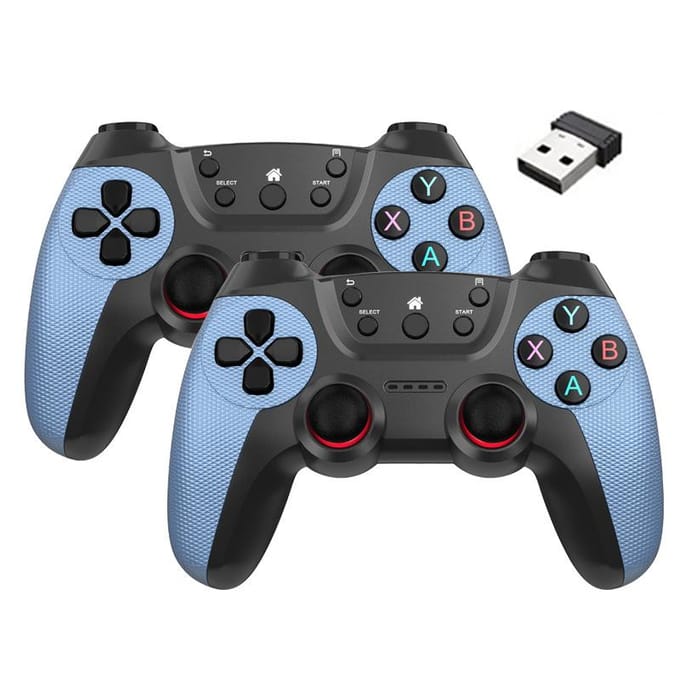 VAORLO Draadloze verdubbelt game Controller Voor Linux/Android telefoon Voor Game Box Game stick PC Smart TV Box 2.4G gamepad Joystick