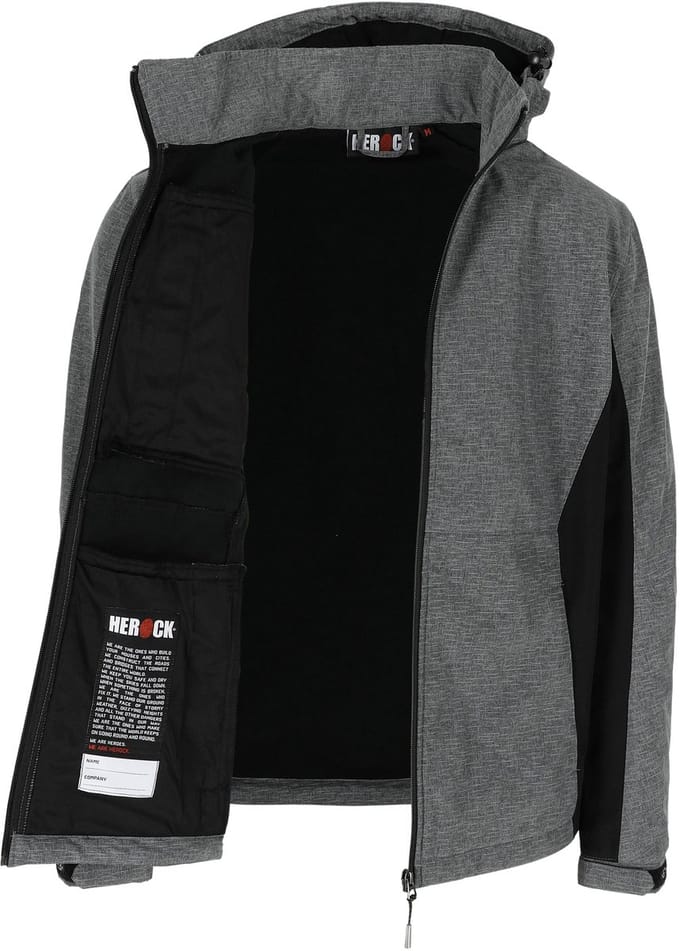 Herock Flexor Softshell Jas Reflec. Zwart XL