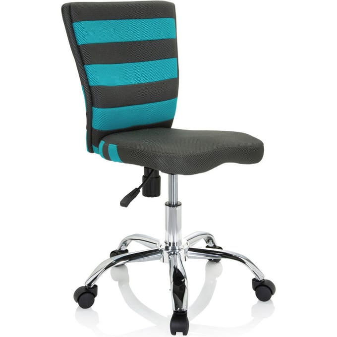 Kinder bureaustoel KIDDY COMFORT I Netstof Grijs / Turkoois hjh OFFICE