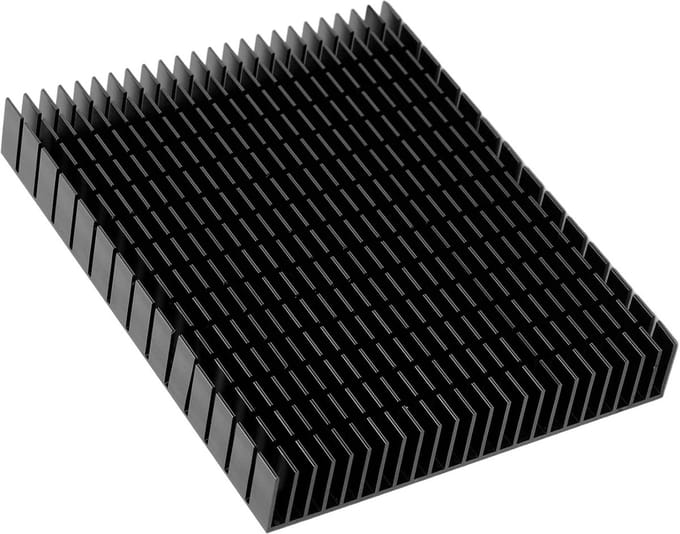 Aluminium Koellichaam voor CPU en Versterker PCB - 150x120x20mm