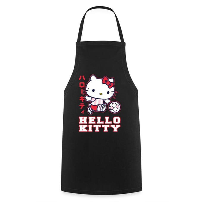 Hello Kitty Speelt Voetbal Keukenschort