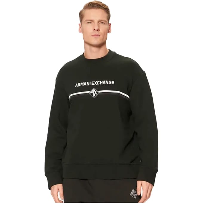 Armani Exchange herensweatshirt met ruitpatroon