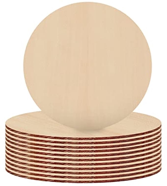 12 Stuks Houten Ronde Schijven voor DIY Projecten