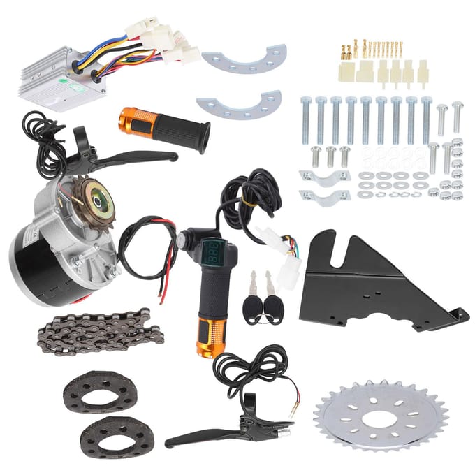 36V 250W Elektromobiel Fiets Ombouw Motor Borstel Controller Kit voor 22?28in Fiets white