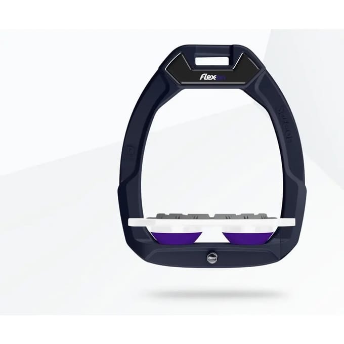 Zwart/Wit/Paarse plat grip veiligheidssieraden voor het paardrijden Flex-On Safe-On