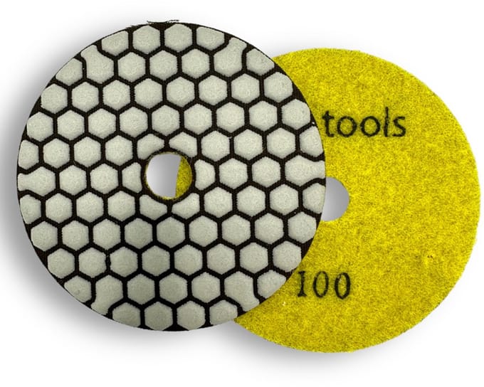 Straxxo diamant Polijst en schuurpad Korrel 100 / diameter 100 mm.