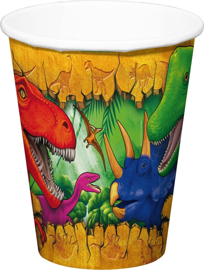 Dinosaurus Bekers 6 stuks