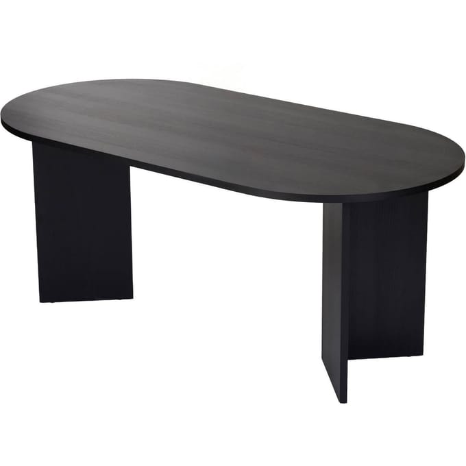 Asir - Eettafel - Hout Zwart - 180 x 90 x 75 cm