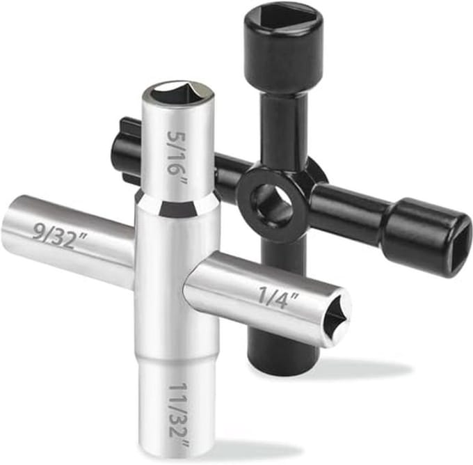 4-weg Sillcock Sleutelset - Multifunctionele Watersleutel 2-Pack